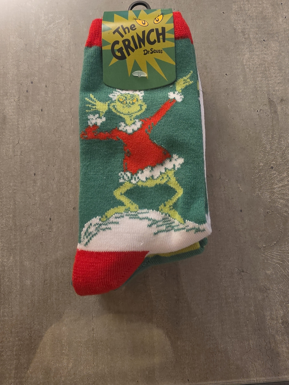 The Grinch Holiday Crew Socks - Green & Red